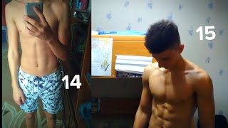 1 Year Body Transformation  Skinny Fat to Fit  14  15 years old [upl. by Tristis502]