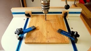 Drill Press Table  How to Make  Woodworking Video Tutorial [upl. by Etat]