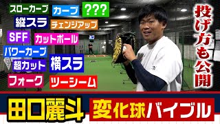 田口麗斗の10種類の変化球！球速幅は50キロ…全てが一級品｜投げ方や握りも公開 [upl. by Molahs]