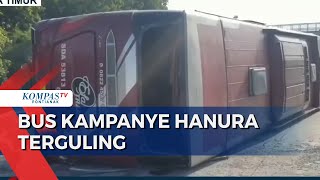 Bus Bawa Rombongan Kampanye Partai Hanura Terguling Dua Orang Tewas [upl. by Idmann]