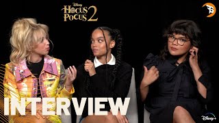 Hocus Pocus 2  Lilia Buckingham Whitney Peak amp Belissa Escobedo  Interview [upl. by Selda]