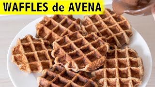 Cómo hacer WAFFLES de AVENA perfectos » gofres sin azúcar y sin harina [upl. by Root]