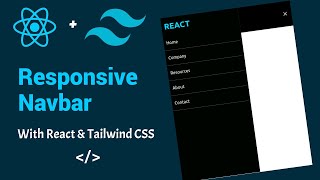 Create A Responsive Navbar using React JS and Tailwind CSS [upl. by Erot]