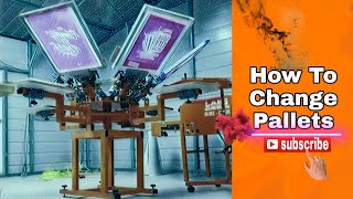 How to install a New pallet on your Screen Printing Press Screenprinting entrepreneur [upl. by Novyad296]