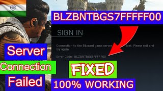 Call Of Duty Warzone Server Connection Failed Error BLZBNTBGS7FFFFF00 Connection to Blizzard lost [upl. by Atiuqat]