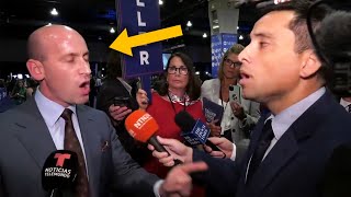 Trump advisor LOSES HIS MIND when confronted by foreign journalist [upl. by Dekeles944]