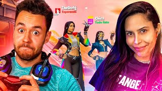 JUGANDO CON CHICA Y SU SKIN DE FORTNITE  TheGrefg [upl. by Llenra]