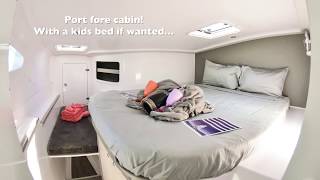 Walkthrough on our Moreton Maiden Seawind 1160 Catamaran [upl. by Gerc60]