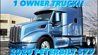 1 OWNER 2020 PETERBILT 579 [upl. by Trixy287]