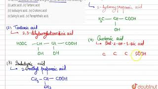 Write the structural formulae and give IUPAC names of the following  i Lactic acid [upl. by Adrien]