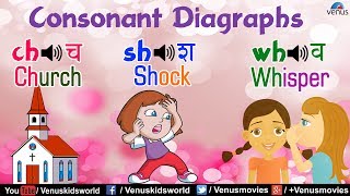 Learn English  Consonant Diagraphs  ch sh wh  English Grammar For Kids [upl. by Helge]