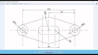 Dibujo 01 pieza mecánica en Autocad 2017 forma 1 [upl. by Thomasine]