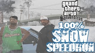 GTA San Andreas Snow 100 Speedrun [upl. by Atteuqahc]