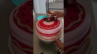 How To Use Nozzles For Cake Decoration chocolatecakedecoration cakeideas cakedecorating [upl. by Annel]