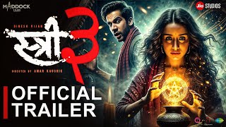 Stree 3  Official Trailer  Shraddha Kapoor  Akshay Kumar Rajkumar Rao Pankaj T Dinesh Stree 2 [upl. by Brucie]