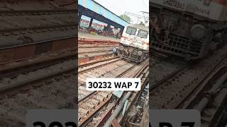 30232 WAP7 😲 shorts railway indianrailways wap7 train like trending viral trendingshorts [upl. by Ened]