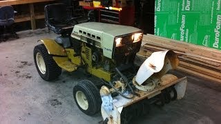 Sears Suburban SS16 Onan 16hpTractor Installed The Snowblower [upl. by Taam]