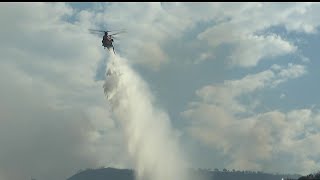 Siguen esfuerzos para contener incendio Line en San Bernardino [upl. by Freemon]