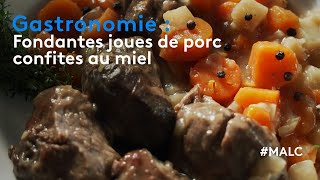 Gastronomie  Fondantes joues de porc confites au miel [upl. by Other]