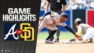 Braves vs Padres Game Highlights 71424  MLB Highlights [upl. by Arodoeht]