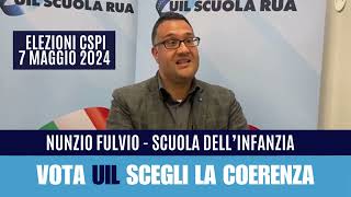 ELEZIONI CSPI diamo voce ai candidati  Nunzio Fulvio Scuola dellInfanzia [upl. by Rist81]