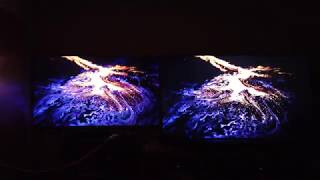 SONY 65X900F 2018 VA on the left VS LG 75NANO90 2020 IPS on the right  FALD DIMMING TEST [upl. by Mairem424]