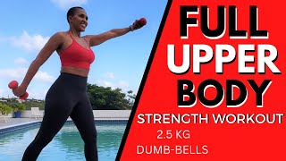 DEBZ  FULL UPPER BODY STRENGTH WORKOUT  25 KG DUMBBELLS  10 MINUTES [upl. by Yart909]