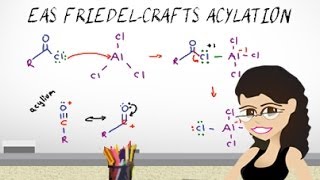 FriedelCrafts Acylation Reaction Mechanism EAS Vid 7 by Leah4sci [upl. by Jaymie]