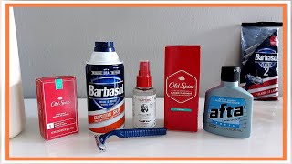 💈4 Barbasol Sensitive Skin Old Spice Pure Sport Aftershave Afta Fresh By Mennen Skin Conditioner💈 [upl. by Attelrahs234]