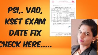 PSI VAO Kset Exam Date Fix…👍📚 [upl. by Onivla855]