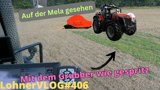 LohnerVLOG406 Kurz zur Mela Tehnos Butterfly und MF 9S425 I Mit dem Flachgrubber wie gespritzt [upl. by Atirahc509]