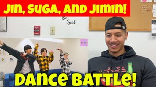 BTS Jin Yoongi amp Jimin Dance Battle on VLive 2020 REACTION [upl. by Garrity]