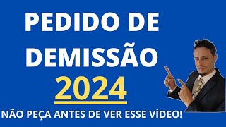 Pedir demissão direitos 2024  Pedir demissão lei nova [upl. by Iasi]