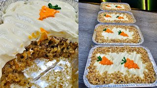 CARROT CAKE WITH CREAMCHEESE FROSTING  Kek Lobak Merah [upl. by Polak969]