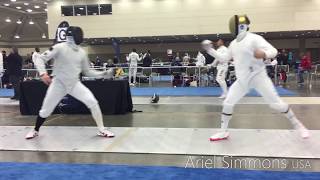 2017 Div I Nationals Mens Epee Highlights feat Jason Pryor Ariel Simmons [upl. by Alessig]