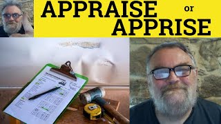 🔵 Appraise Meaning  Apprise Defined Appraise or Apprise Difference  Appraise Apprise  ESL [upl. by Notrom710]