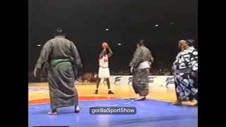 Michael Jordans team v Sumo Wrestlers  Old footage [upl. by Joleen59]