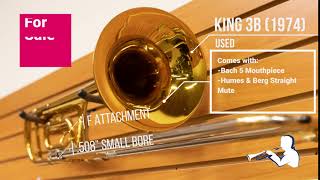 SOLD King 3B Bb Trombone Used [upl. by Terrag]