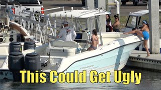 Things Get A Little Out of Hand  Miami Boat Ramps  Bay Front  Wavy Boats  Broncos Guru [upl. by Schubert]