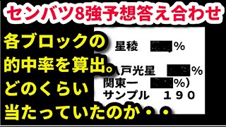 24センバツ・ベスト８予想の答え合わせ（各ブロック的中率を算出）2024高校野球 [upl. by Mccormick]