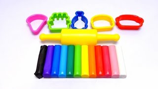 Learn English Colors  Rainbow Cooking Set  Clay Chef Smile Kids  Pizza Donut Hamburger amp Cake [upl. by Katinka318]