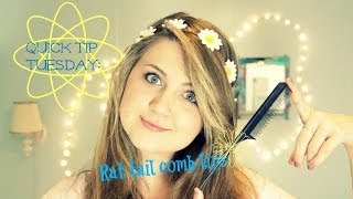 Rat Tail Comb Tricks Tame Flyaways Smooth Ponytail Tease Quick Tip Tuesday [upl. by Sucam511]