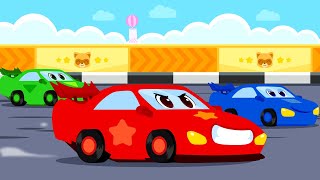 Go Go Race Car 🏎️💨 Kids Songs amp Nursery Rhymes  Racing Car Song  Lotty Friends [upl. by Lachance]