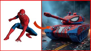 Amazing Superheroes but Tank 💥 Character Marvel  Dc [upl. by Anertal]