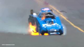 John Forces Brutal Crash at NHRA Virginia Nationals [upl. by Doersten674]