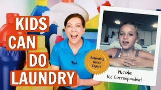 Kids Can Do Laundry with Kid Correspondent Nicole [upl. by Oiril740]