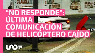 “No responde” filtran audio de la última comunicación de helicóptero antes de caer en Coyoacán [upl. by Atwood661]