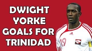 Dwight Yorke International Goals for Trinidad amp Tobago [upl. by Enelaj]