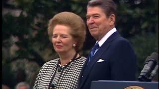 President Reagans Remarks Welcoming British Prime Minister Thatcher on November 16 1988 [upl. by Arval]