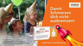 Damit Schmerzen dich bei Familienfeiern nicht ausbremsen – ratioDolor® rapid Weichkapseln [upl. by Eileek]